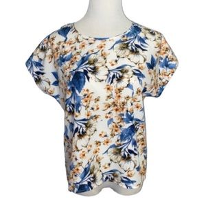 Shein Multicolored Floral Print Top Size Medium